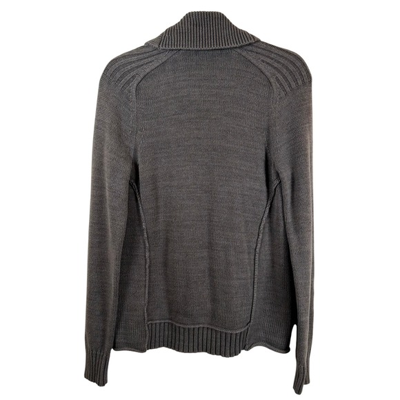 Lauren Ralph Lauren Shawl Collar Cardigan Sweater Women's M Olive Green Toggles - Picture 2 of 8